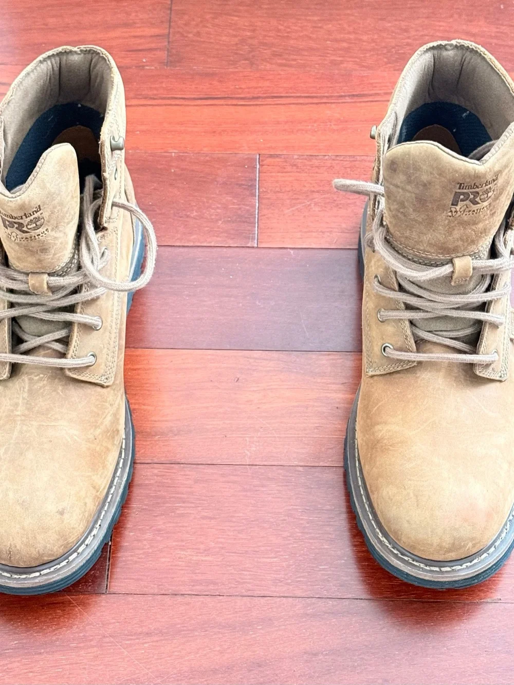 Timberland Tan Leather Lace-Up Work Boots